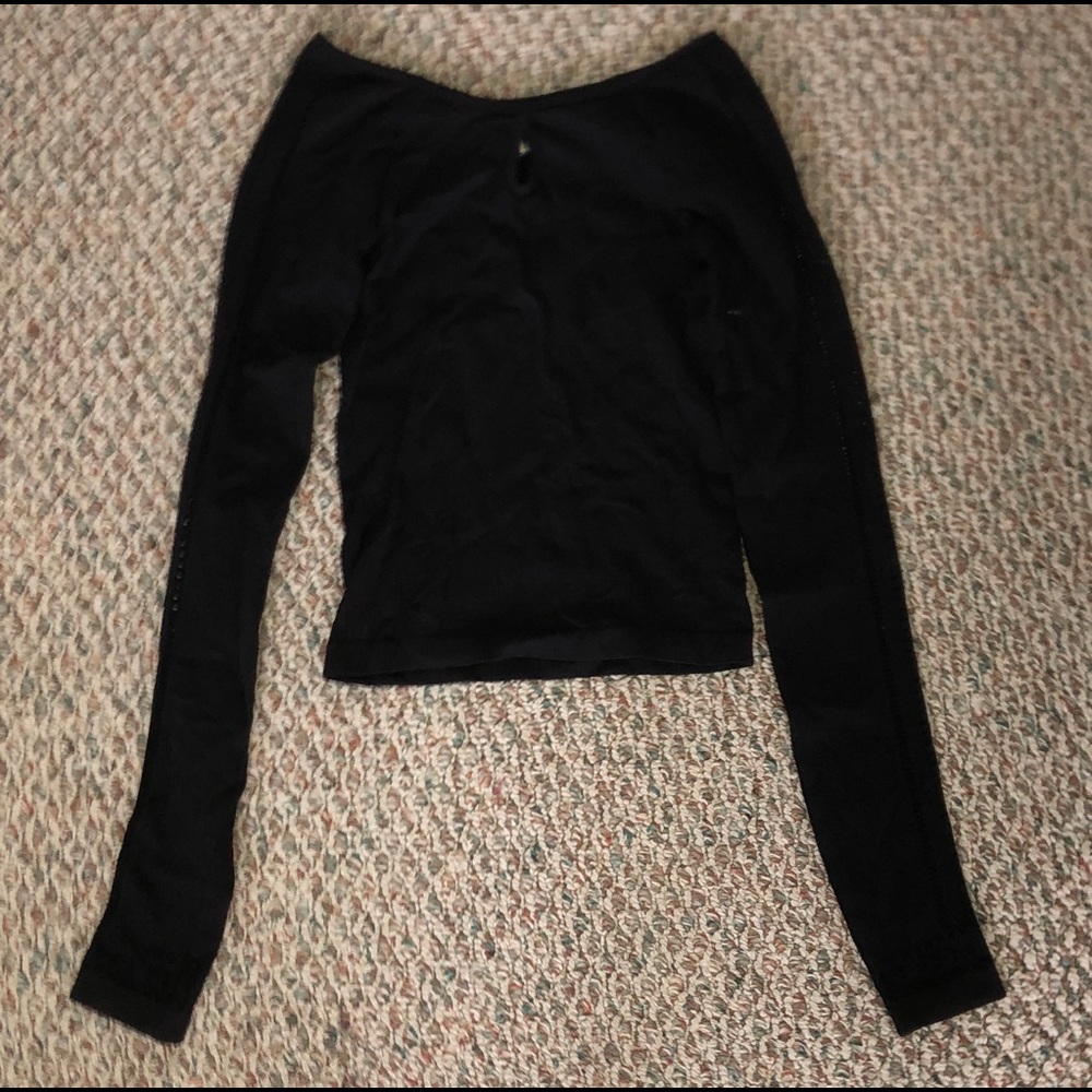 Teen Girl Fitted Black Long Sleeve